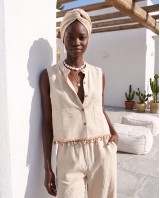 Seashell Detail Co-Ord Set sand