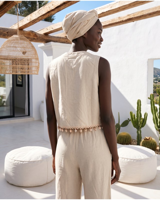 Seashell Detail Co-Ord Set sand