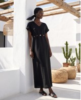 Celeste Embellished Waist Dress black