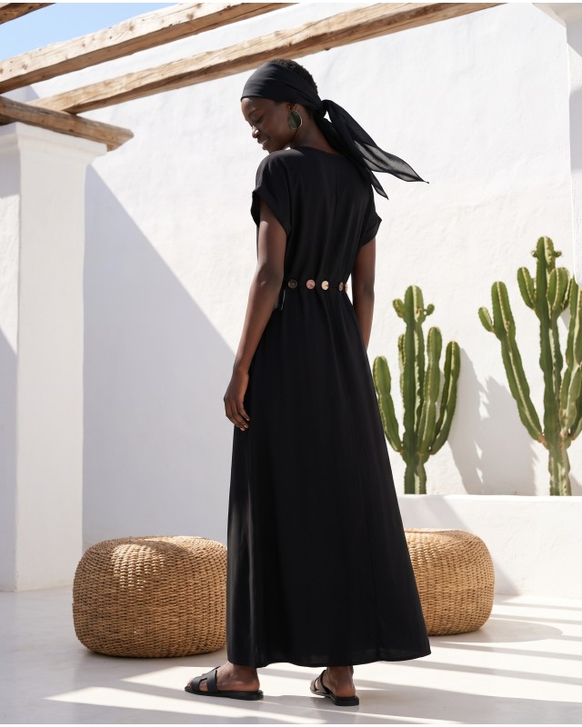 Celeste Embellished Waist Dress black