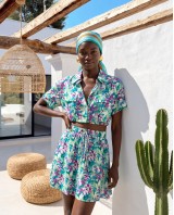 Floral Crop & Skirt Set mint