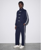 Σετ Suede με Jacket & Παντελόνα με Ρίγες - navy