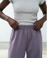 Wide-Leg Sweatpants - purple