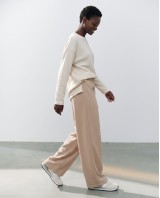 Wide-Leg Sweatpants - beige