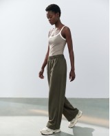 Wide-Leg Sweatpants - Χακί
