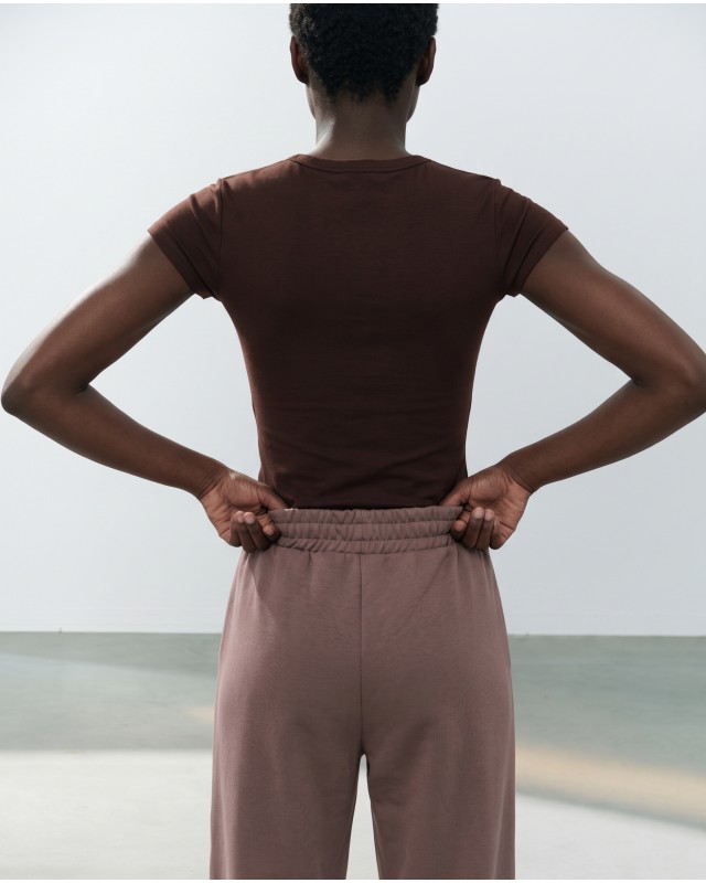 Wide-Leg Sweatpants - Cocoa