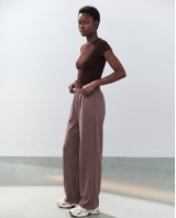Wide-Leg Sweatpants - Cocoa
