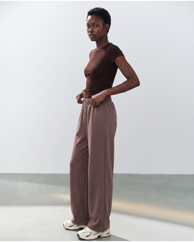 Wide-Leg Sweatpants - Cocoa
