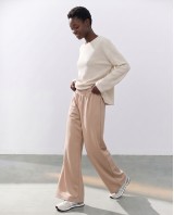 Wide-Leg Sweatpants - beige