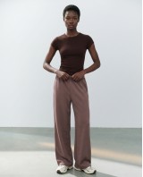 Wide-Leg Sweatpants - Cocoa