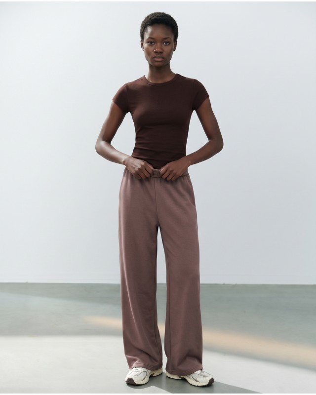 Wide-Leg Sweatpants - Cocoa
