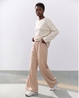 Wide-Leg Sweatpants - beige