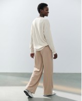 Wide-Leg Sweatpants - beige