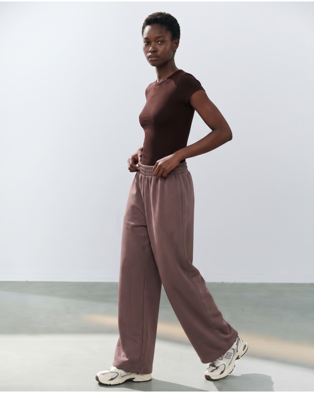Wide-Leg Sweatpants - Cocoa