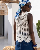 Crochet Crop Top white