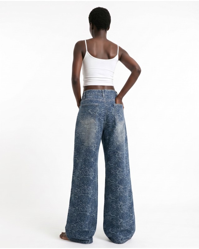 Rose High-Waisted Wide-Leg Jeans