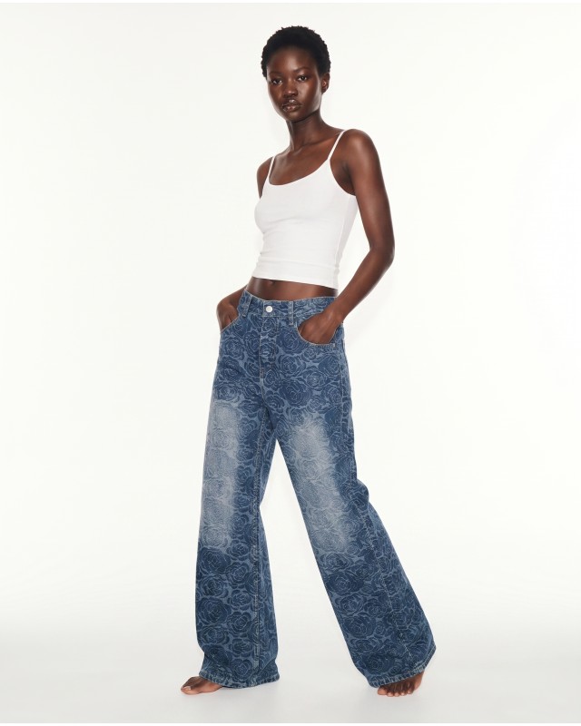Rose High-Waisted Wide-Leg Jeans