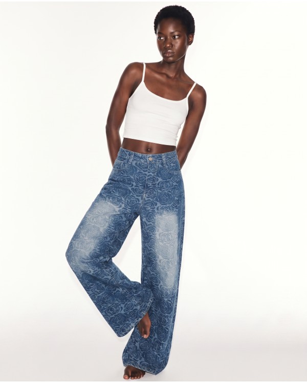 Rose High-Waisted Wide-Leg Jeans
