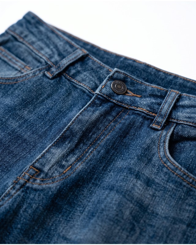 High-Waist Wide-Leg Jeans - Washed blue