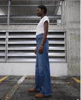 High-Waist Wide-Leg Jeans - Washed blue