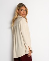 Πουκάμισο μακρυμάνικο κοτλέ μπεζ