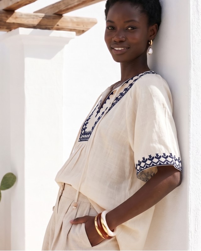 Bohemian Embroidered Blouse