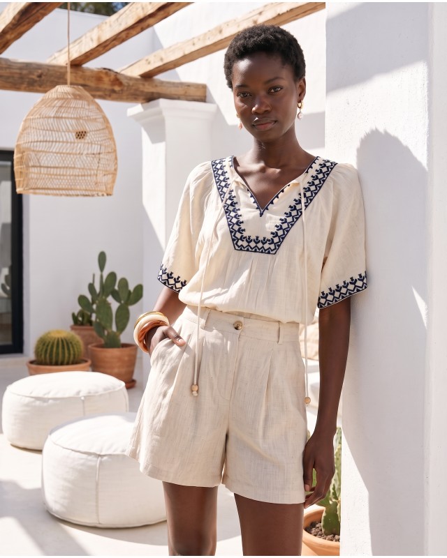Bohemian Embroidered Blouse