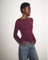 Side Ruched Top - purple