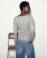 Side Ruched Top - grey