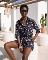 Khloe Embroidered set navy