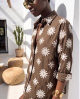 Dark Oasis Embroidered Set olive