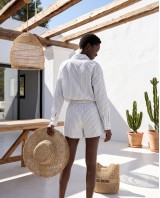  "Capri" white striped set 