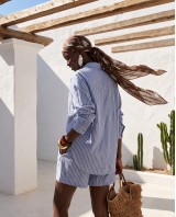  "Capri" Blue striped set 