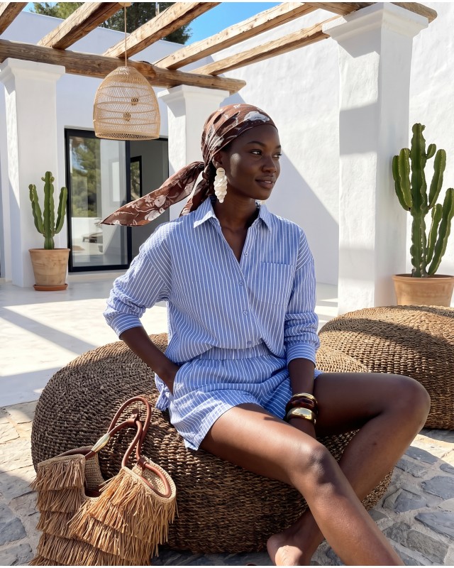  "Capri" Blue striped set 