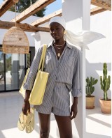  "Capri" Grey striped set 