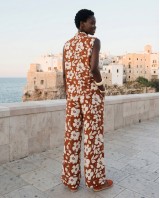 Σετ αμάνικο πουκάμισο και παντελόνα flower print εκάι