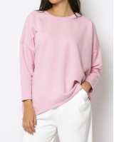 Μπλούζα φούτερ φαρδιά ροζ απαλό