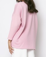 Μπλούζα φούτερ φαρδιά ροζ απαλό