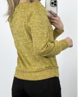 Μπλούζα μακρυμάνικη με φουσκωτό μανίκι μουσταρδί