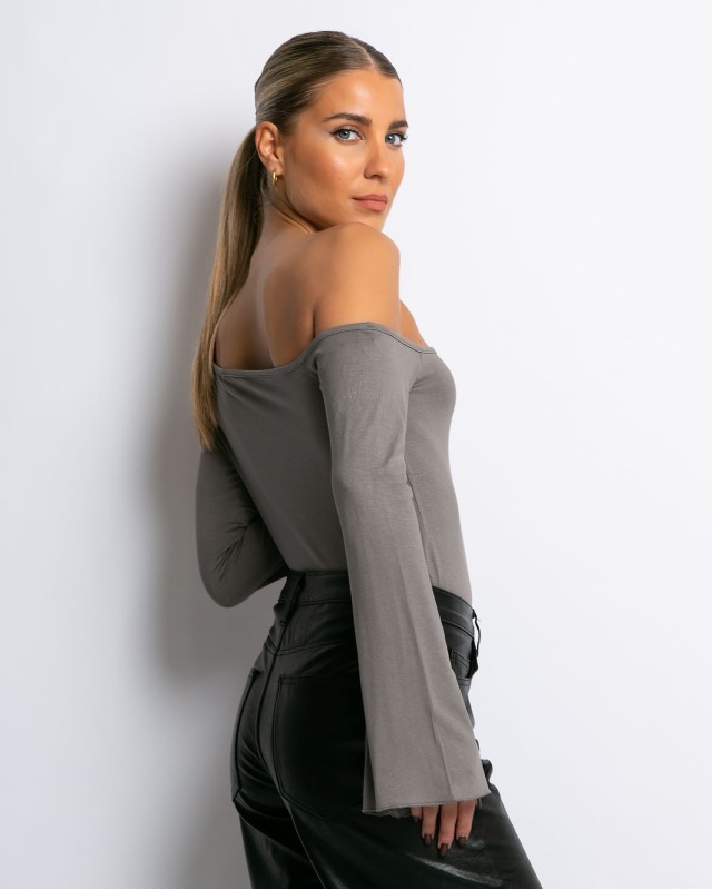 Μπλούζα viscose μακρυμάνικη με καμπάνα μανίκι elephant Μπλούζα viscose μακρυμάνικη με καμπάνα μανίκι elephant