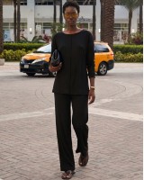 Σετ παντελόνι με μπλούζα ριπ μαύρο