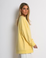 Μπλούζα φούτερ αχνούδιαστο oversized κίτρινο