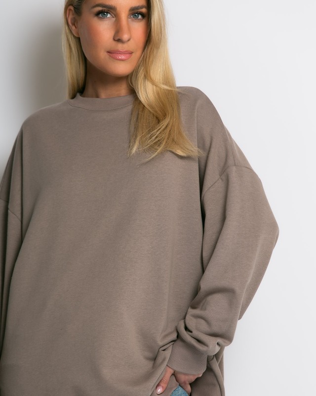 Μπλούζα φούτερ αχνούδιαστο oversized πούρο