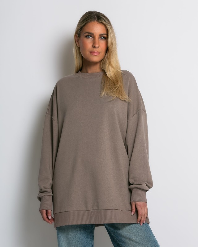 Μπλούζα φούτερ αχνούδιαστο oversized πούρο