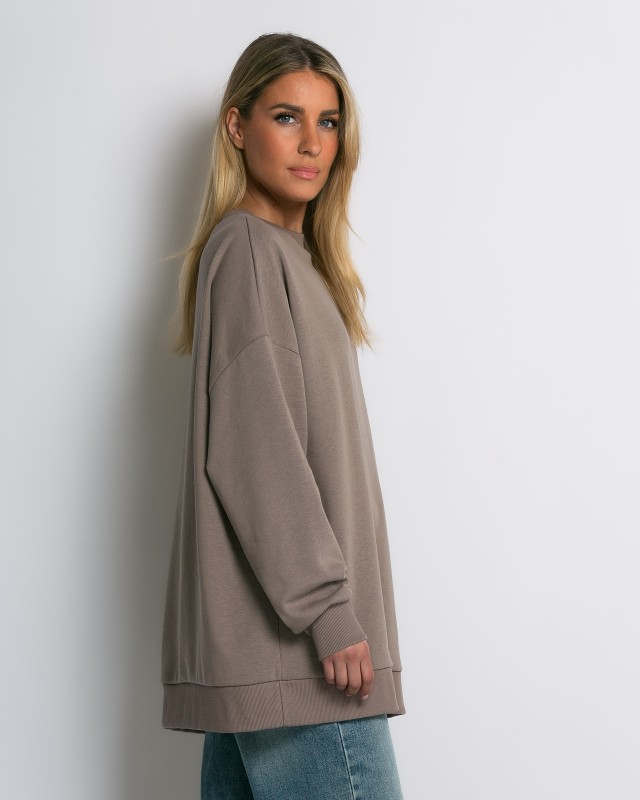 Μπλούζα φούτερ αχνούδιαστο oversized πούρο