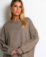 Μπλούζα φούτερ αχνούδιαστο oversized πούρο