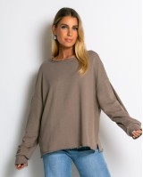 Μπλούζα φούτερ αχνούδιαστο oversized πούρο