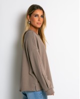 Μπλούζα φούτερ αχνούδιαστο oversized πούρο