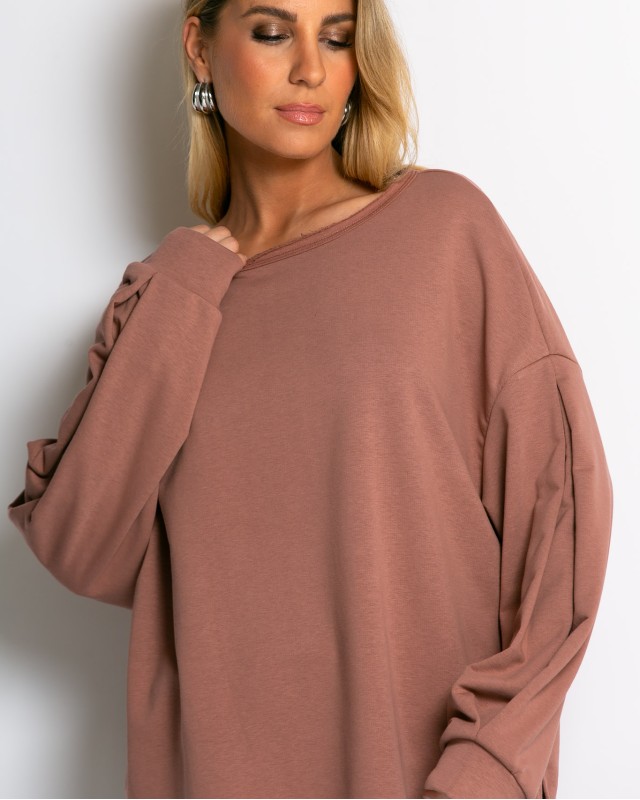 Μπλούζα φούτερ αχνούδιαστο oversized σάπιο μήλο