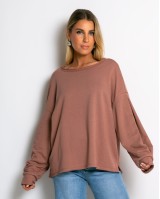 Μπλούζα φούτερ αχνούδιαστο oversized σάπιο μήλο